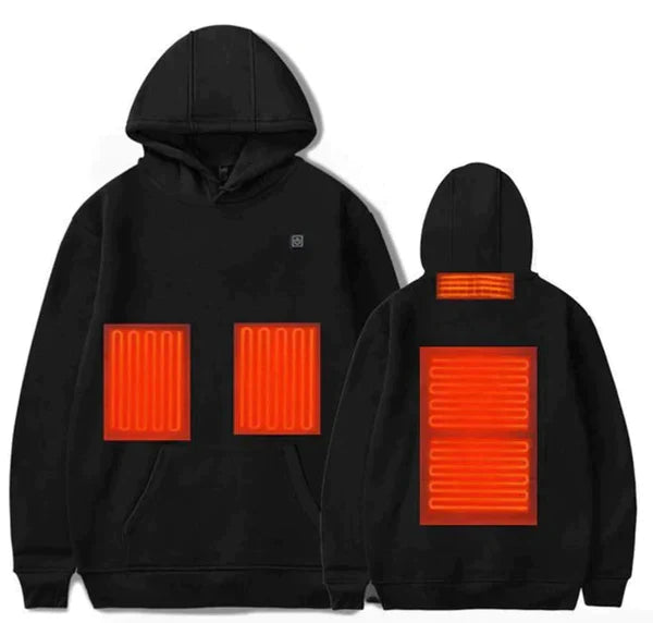 Hoodie Chauffante Unisexe à Capuche USB - Température Réglable 25/35/45°C