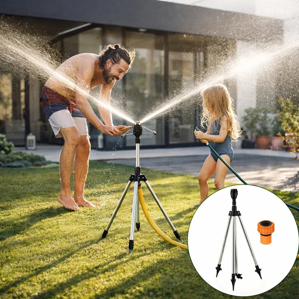 Garden Watering Can with Tripod – Polypropylene, 360-Degree Rotation for Efficient Watering of the Garden and Lawn