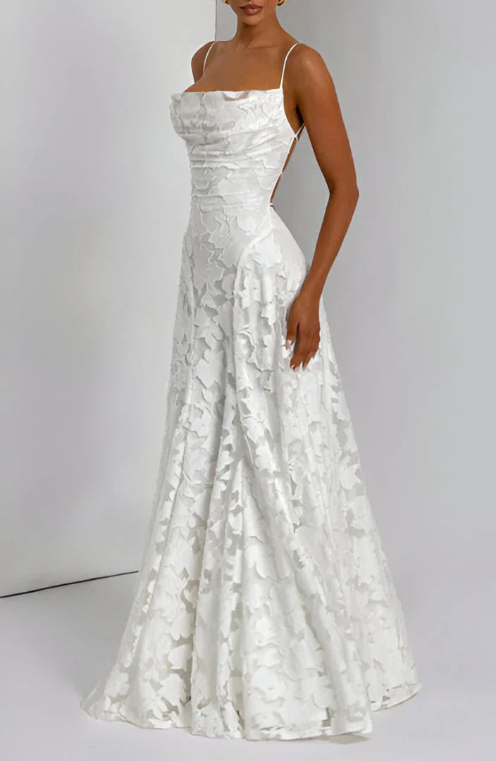 Robe Longue Femme Fleurie à Fines Bretelles