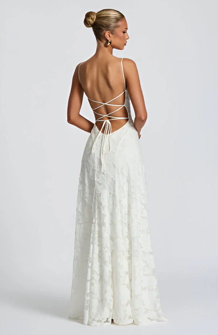 Robe Longue Femme Fleurie à Fines Bretelles