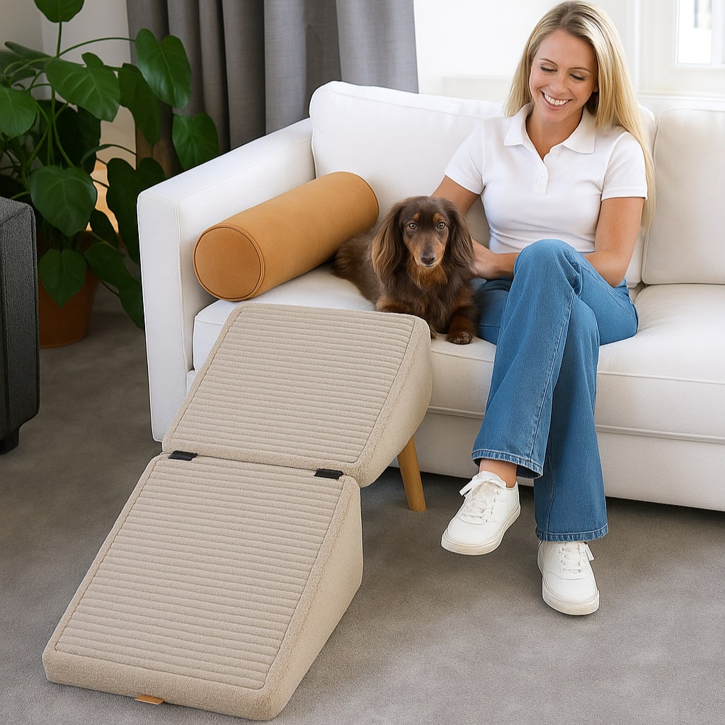 TrapPoef trap voor huisdieren – Staal met polyestercoating, modern ontwerp voor op de bank of het bed