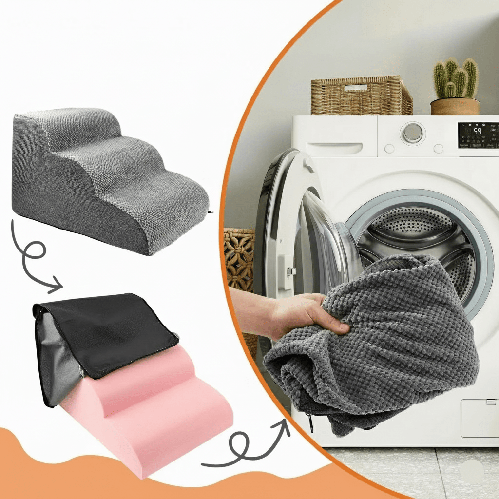 Escaleras para perros: de suave terciopelo de piña con superficie antideslizante, diseño de 2 o 3 peldaños para la cama o el sofá
