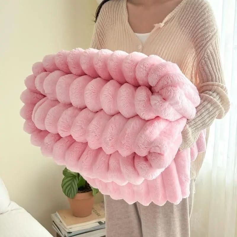 Plaid Peluche Moelleux Uni pour Canapé et Lit