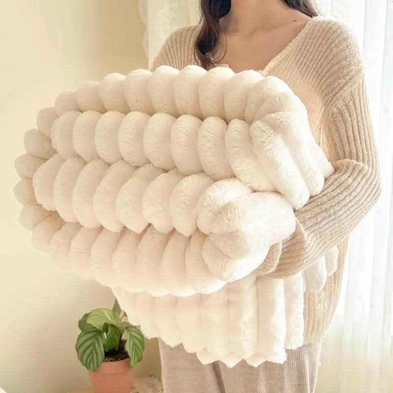 Plaid Peluche Moelleux Uni pour Canapé et Lit