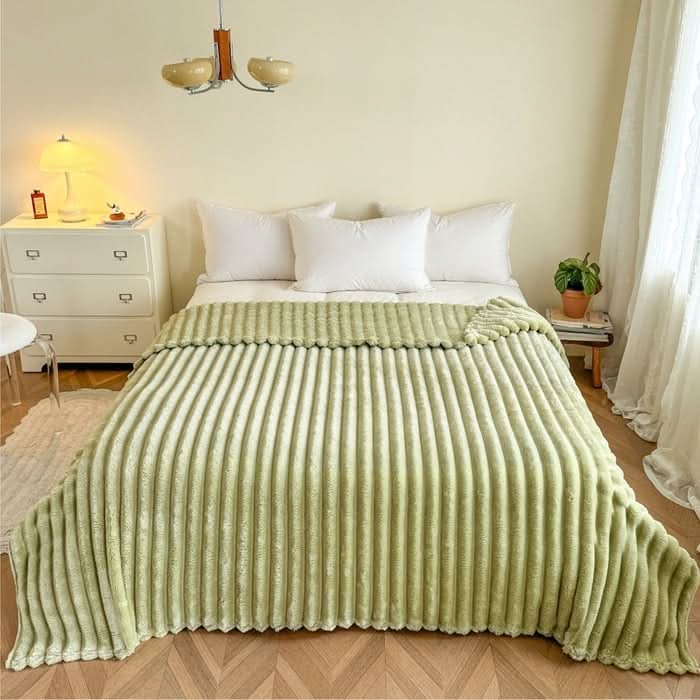 Plaid Peluche Moelleux Uni pour Canapé et Lit