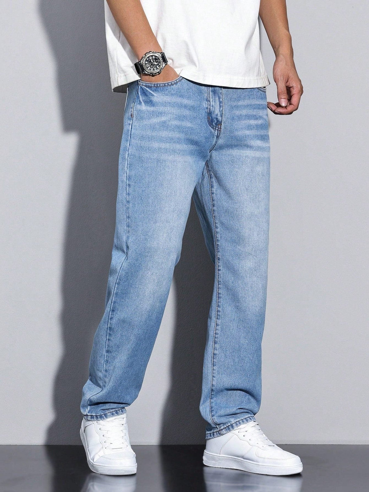 Straight Leg Jeans voor Heren - Lichtblauw