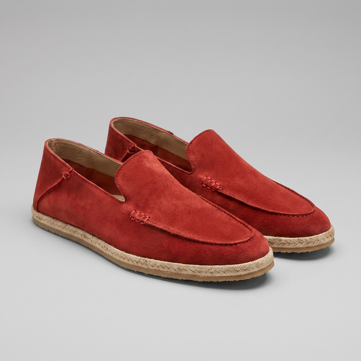 Mocassins Espadrilles Homme en Daim, Semelle Jute