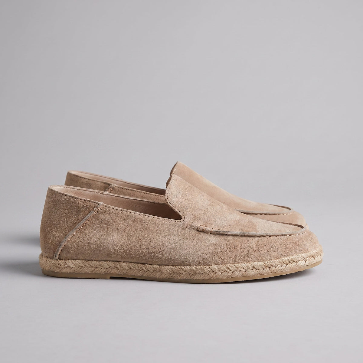 Mocassins Espadrilles Homme en Daim, Semelle Jute
