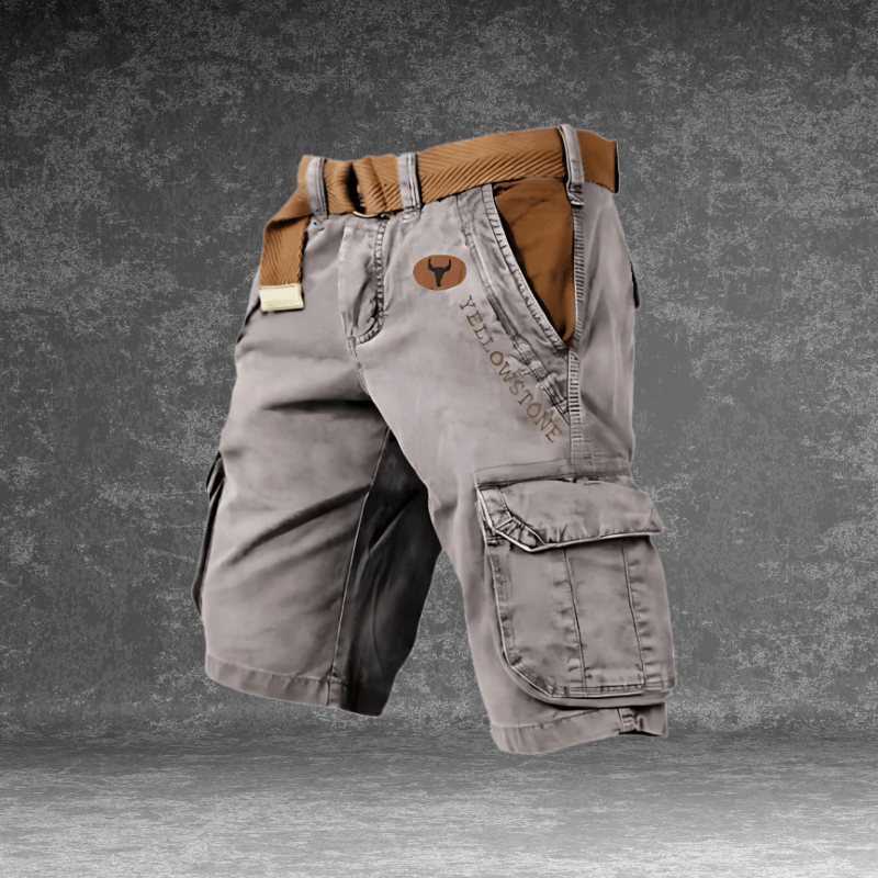 Short Cargo Homme Multipoches en Polyester Résistant
