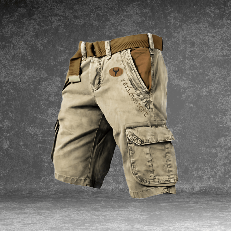 Short Cargo Homme Multipoches en Polyester Résistant