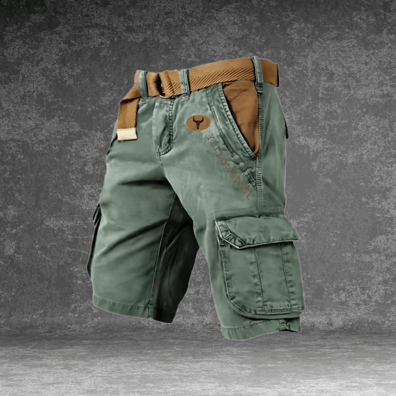 Short Cargo Homme Multipoches en Polyester Résistant