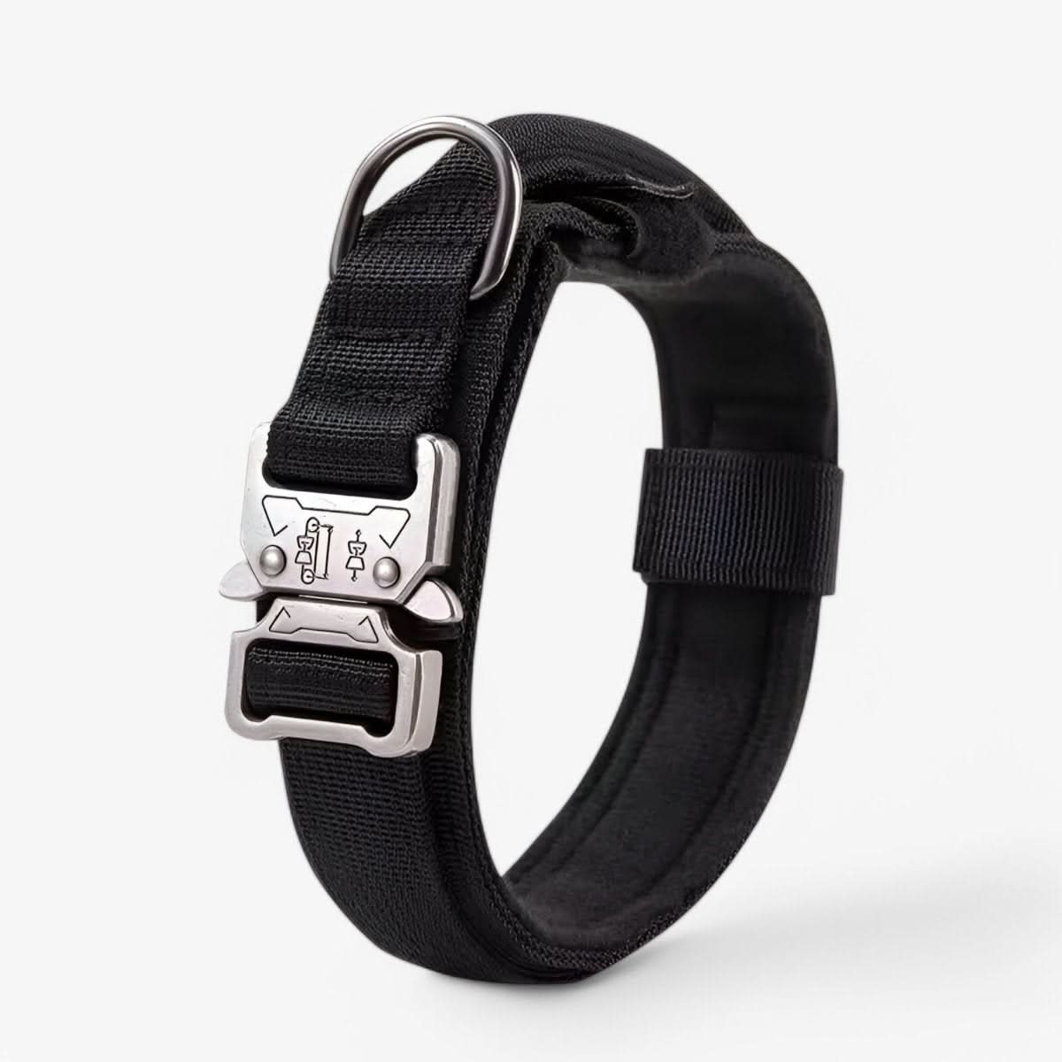 Collar de nailon para perros – Negro, diseño resistente para perros de tamaño mediano y grande, ideal para paseos y adiestramiento