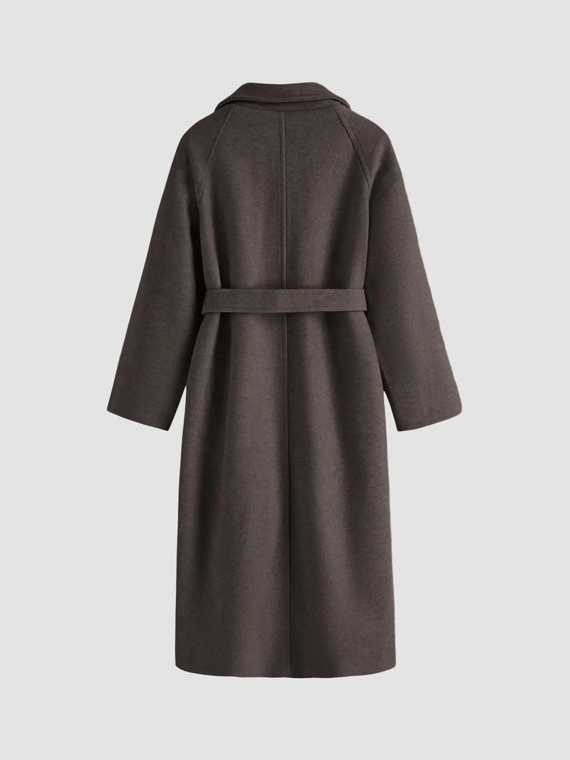 Manteau Long en Laine pour Femme, Coupe Classique et Intemporelle