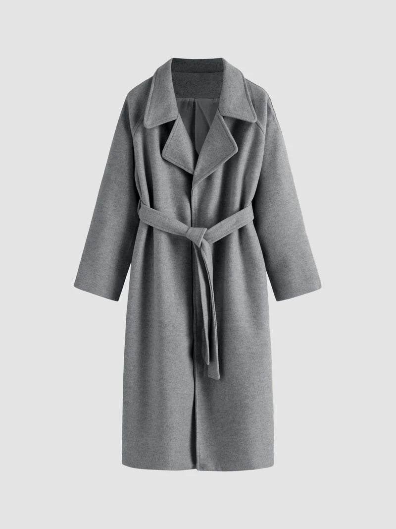 Manteau Long en Laine pour Femme, Coupe Classique et Intemporelle