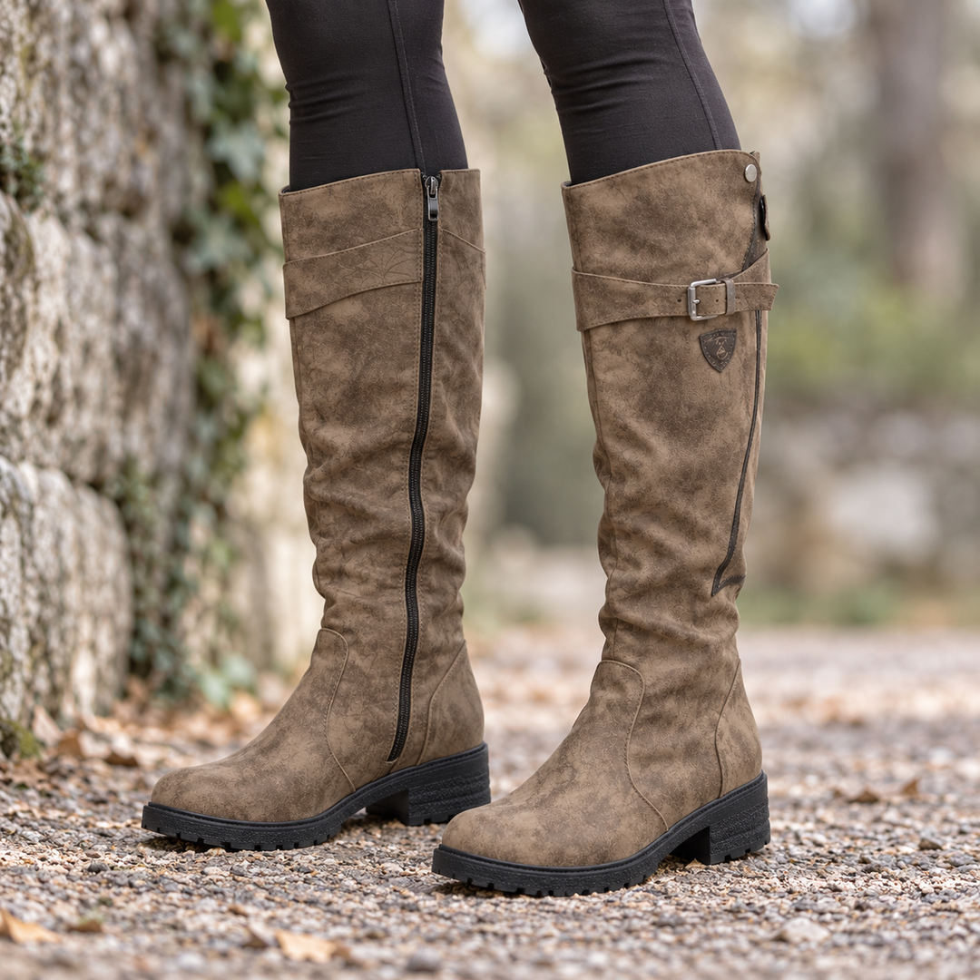 Bottes Orthopédiques Femme en Cuir à Soutien de la Voûte Plantaire