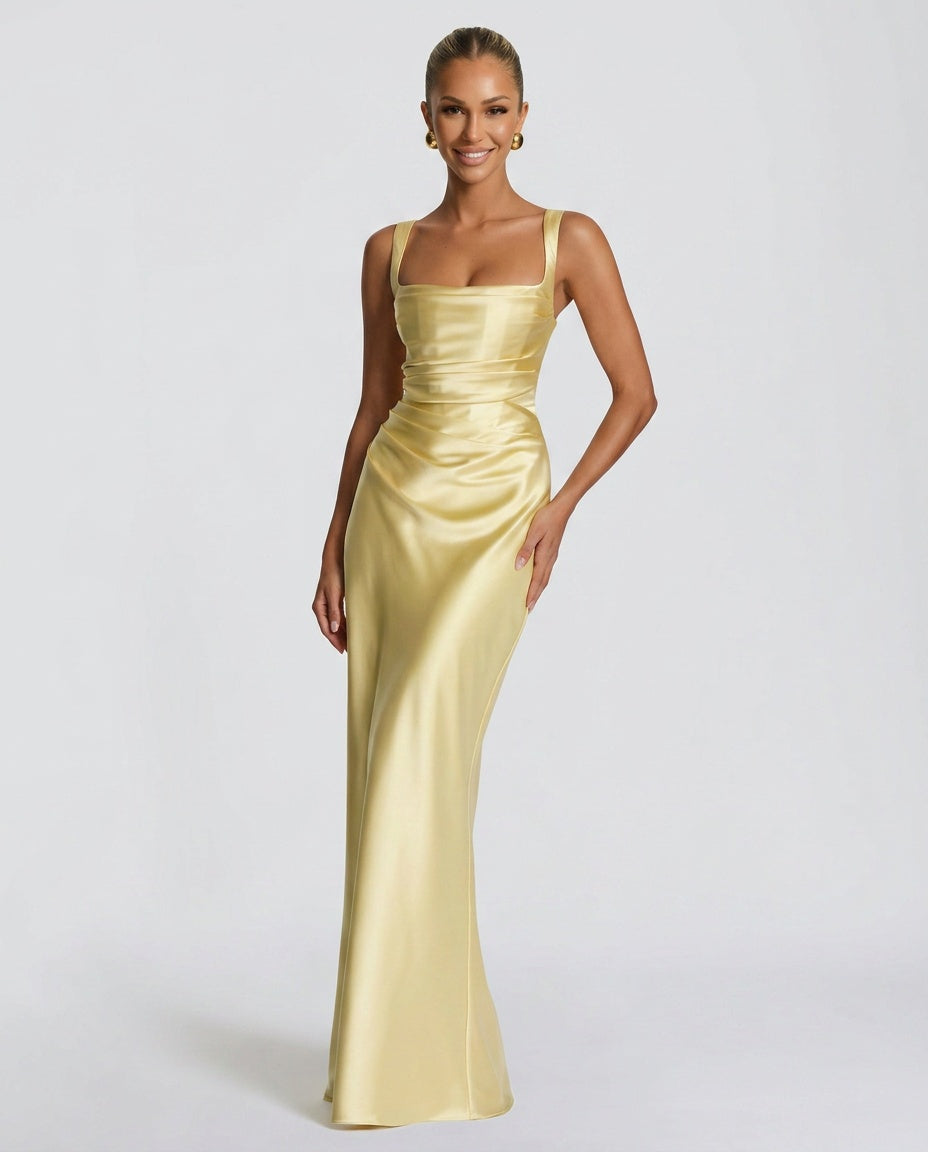 Robe Longue à Sequins Sans Manches - Robe de Soirée Maxi