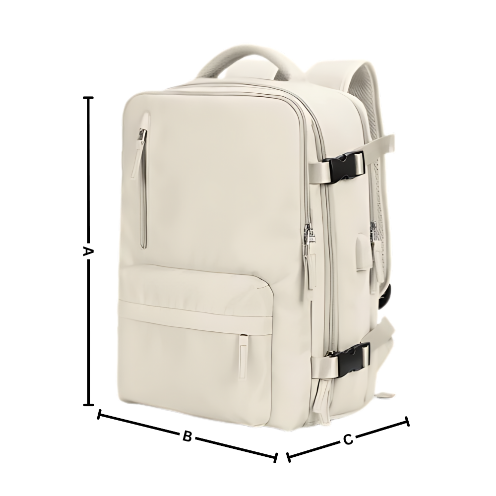Reisrugzak – Waterafstotend nylon, 35 liter, met USB-poort en schoenenvak, voor dagelijks gebruik en avonturen