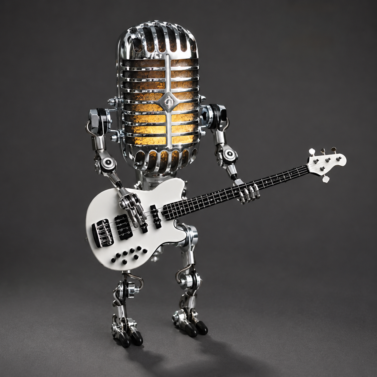 Robot Lamp – Metal, modern design for a desk or nightstand