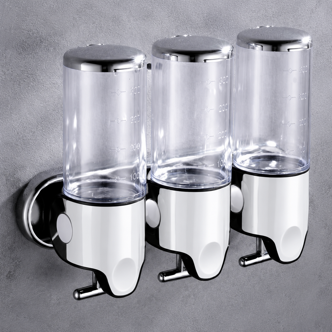 Dispensador de jabón de pared de acero inoxidable – Diseño elegante para el cuarto de baño
