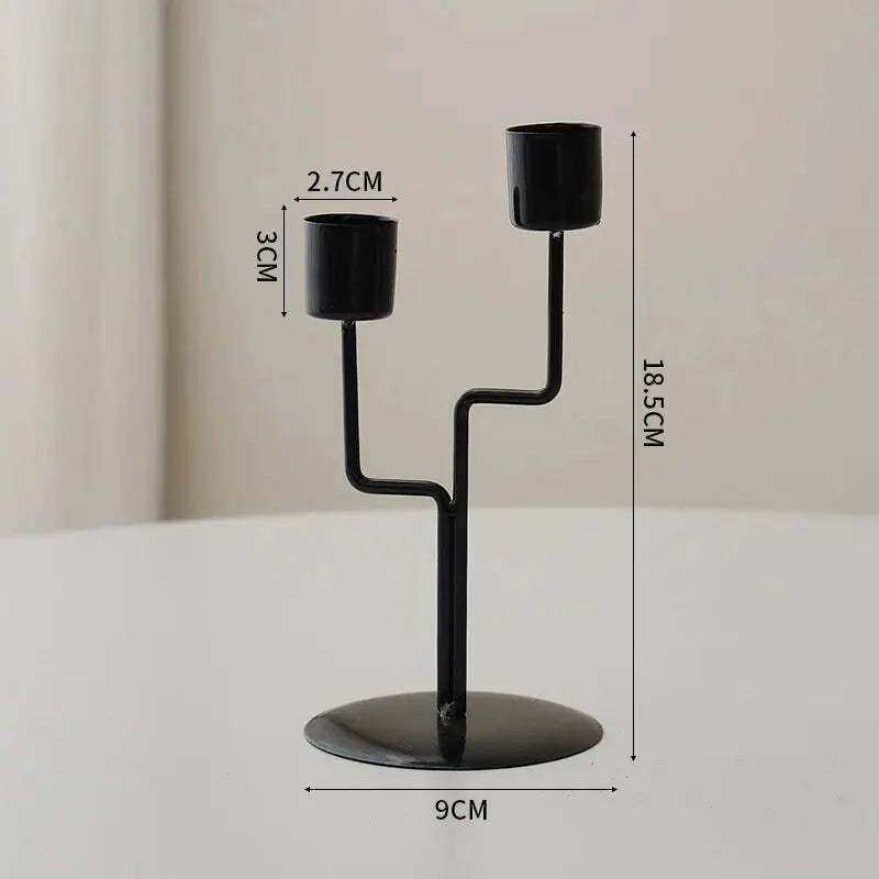 Bougeoir Décoratif Style Scandinave – Métal Doré ou Noir