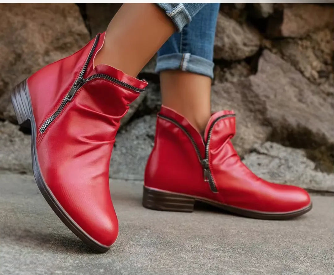 Bottines Femme Automne Confort Ergonomique Zip Côté