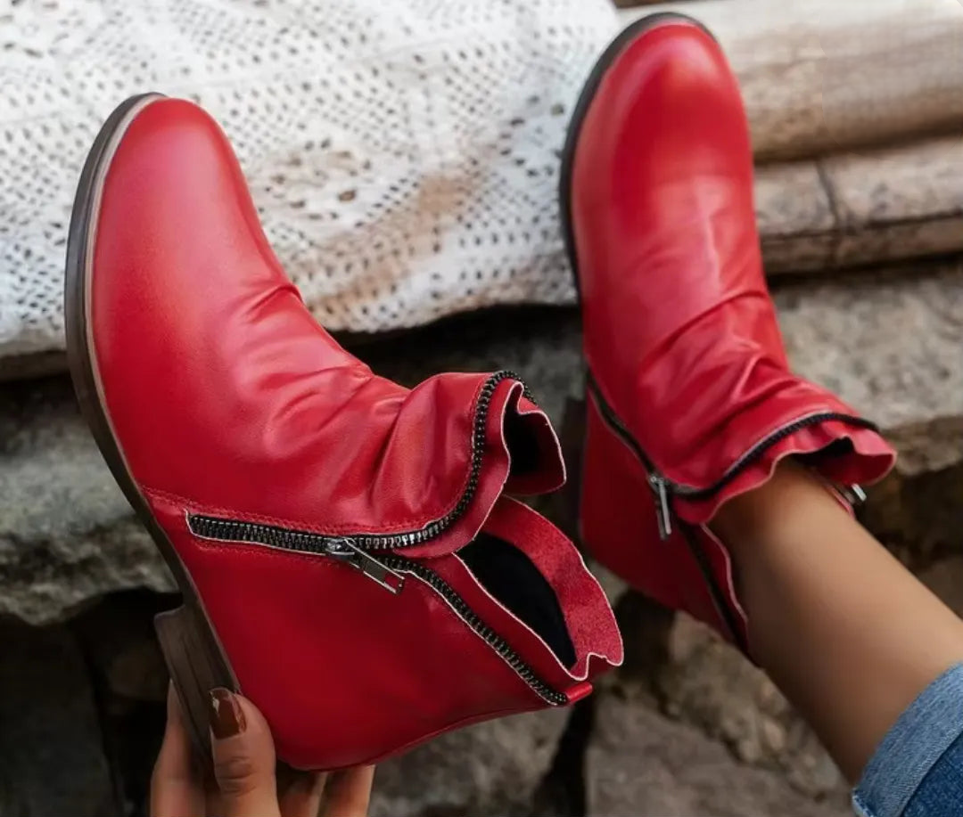 Bottines Femme Automne Confort Ergonomique Zip Côté
