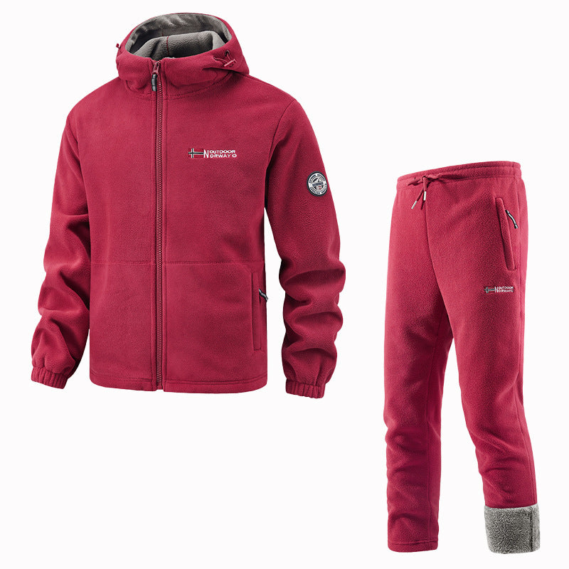 Ensemble Femme Polaire Veste et Pantalon de Jogging