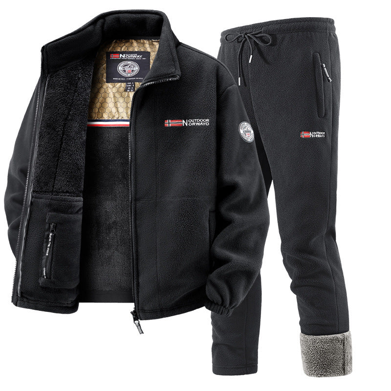 Ensemble Femme Polaire Veste et Pantalon de Jogging