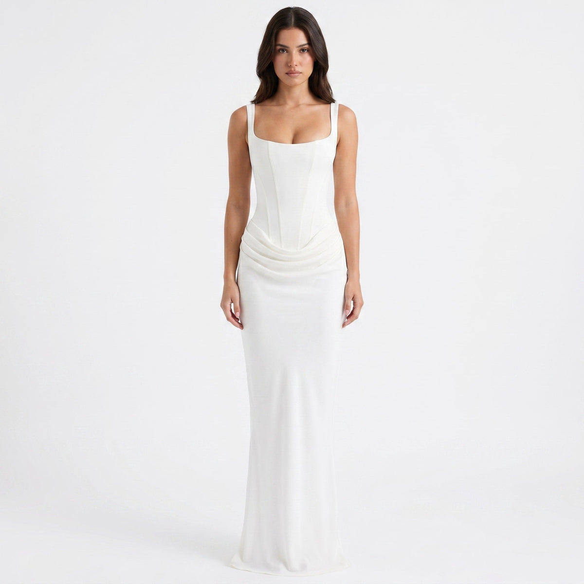 Corinne Corset Satin Maxi Dress_1