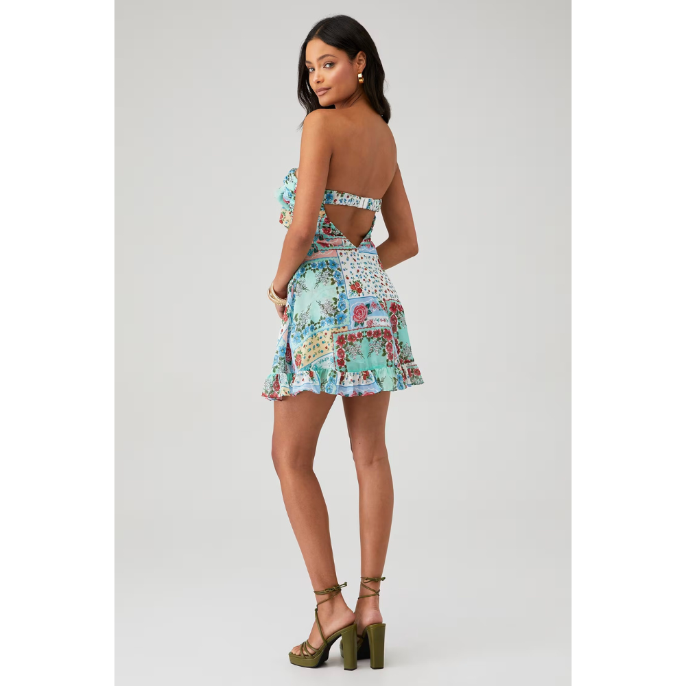 Robe Mini Femme Fleurie Bustier - Robe d'Invitée Mariage