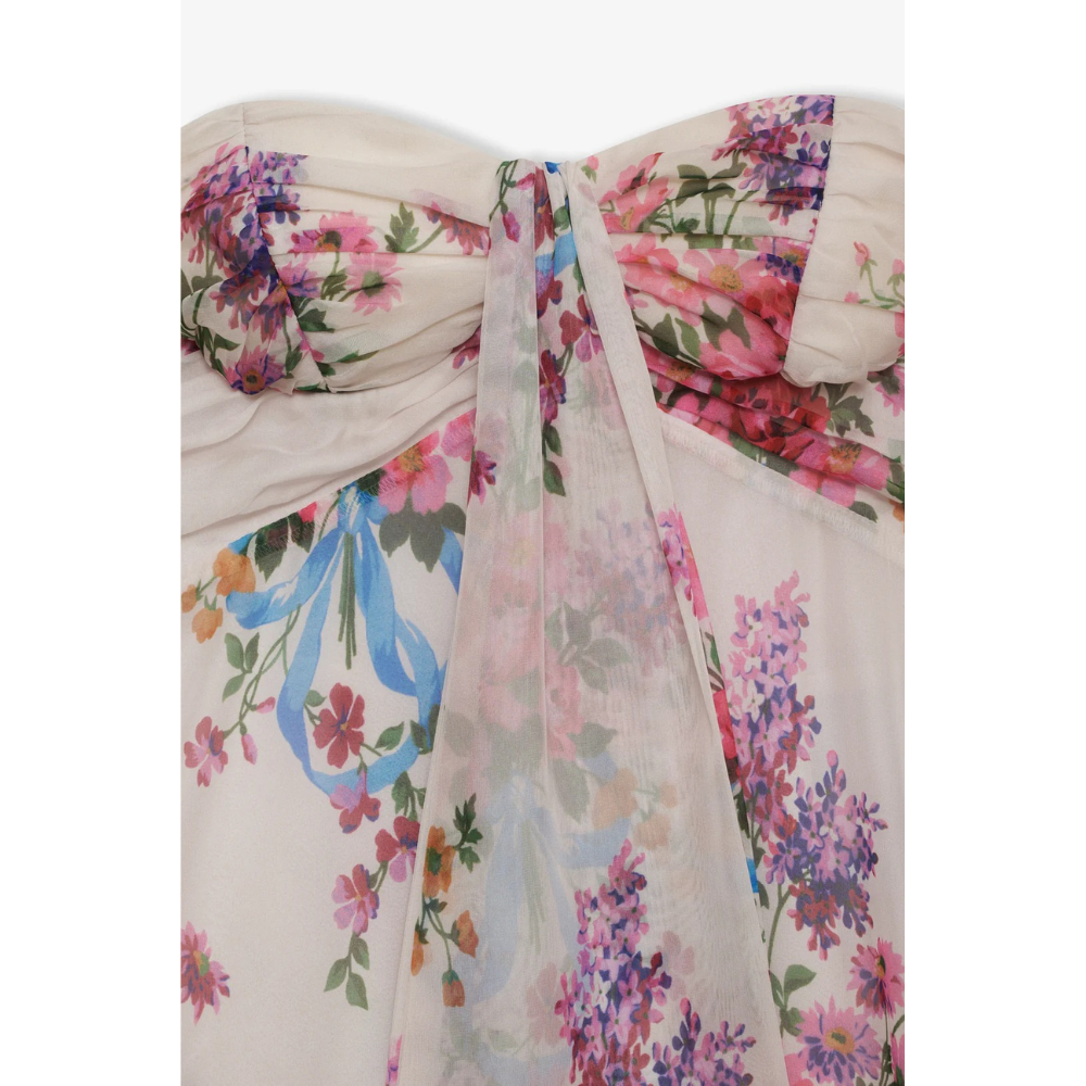 Robe Mini Femme Fleurie Bustier - Robe d'Invitée Mariage