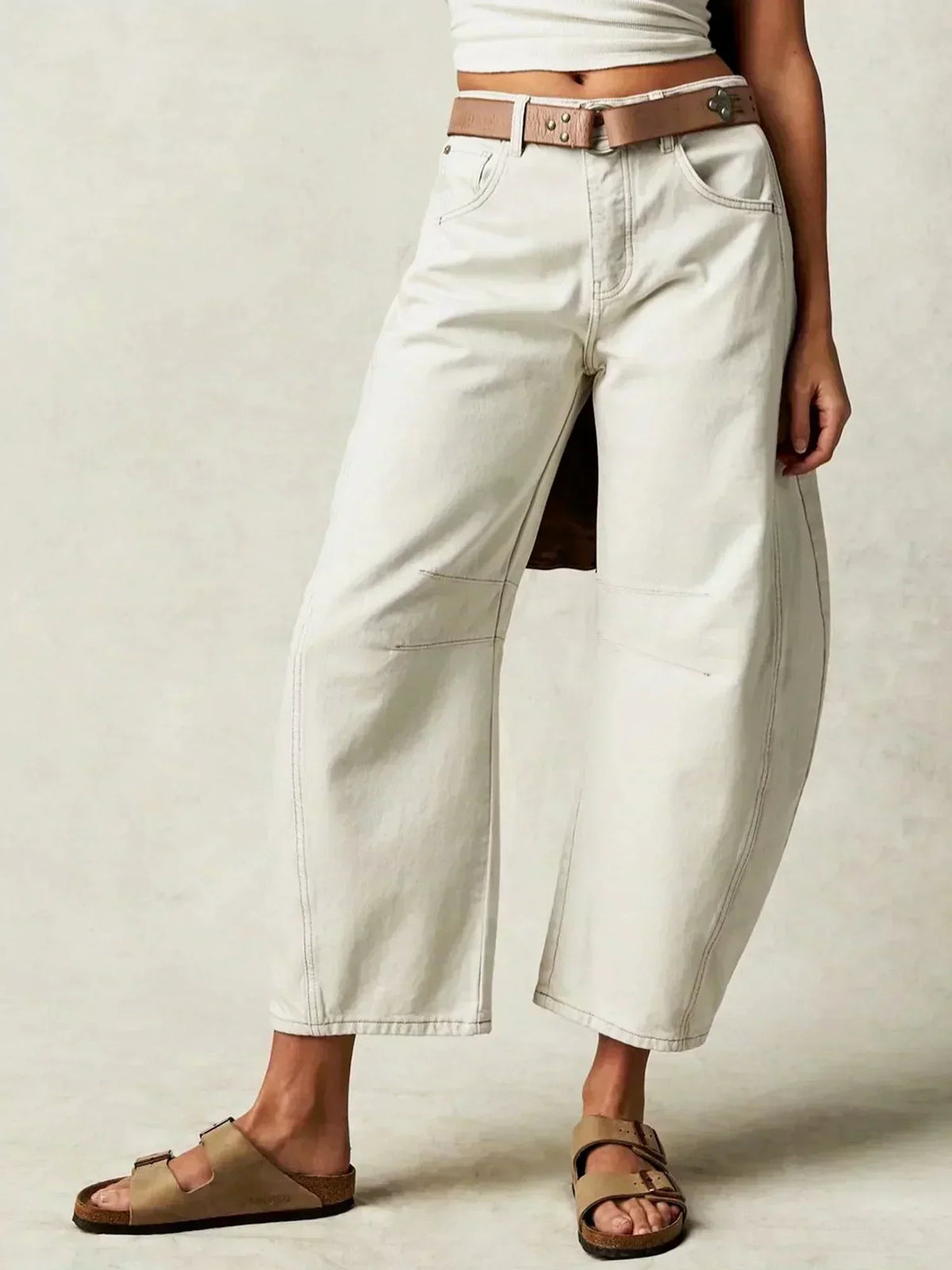 Jean Large Femme Taille Haute à Jambe Large