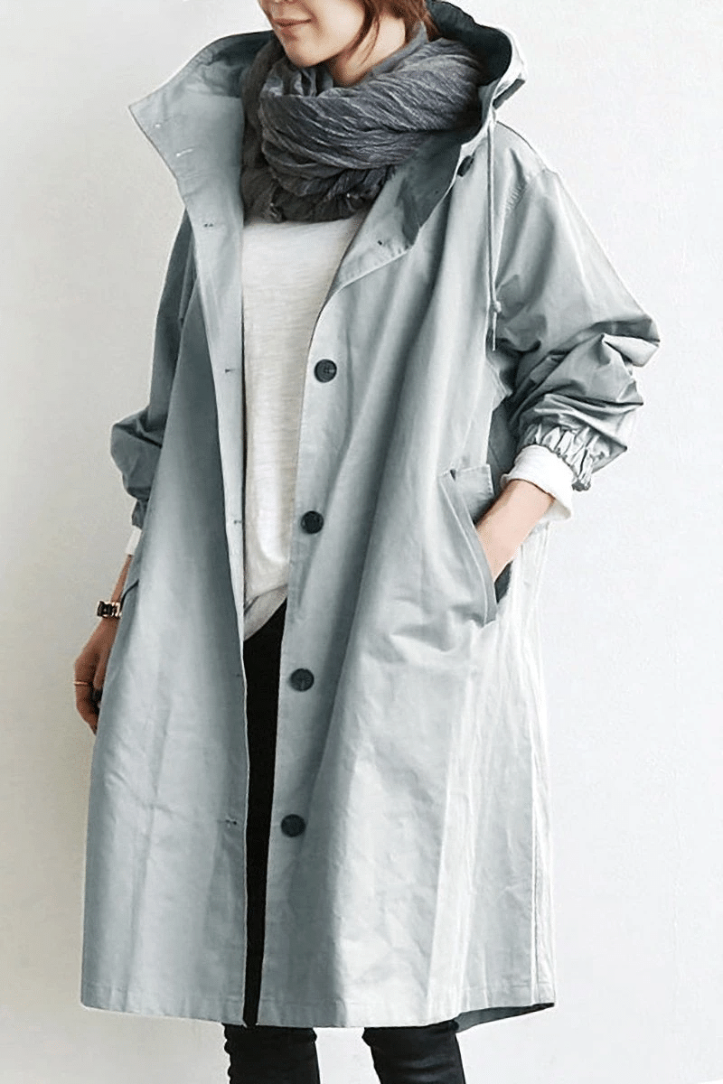 Veste Coupe-Vent Femme Imperméable et Pliable à Capuche