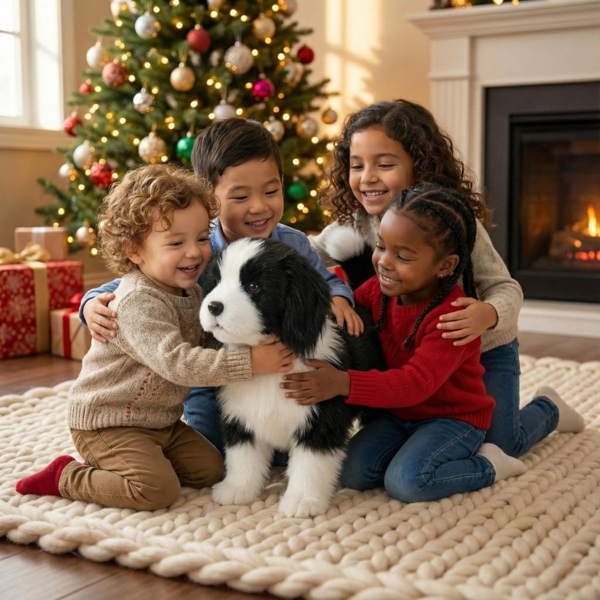 Chien Robot Interactif pour Enfants – Marche, Aboie et Peluche Douce