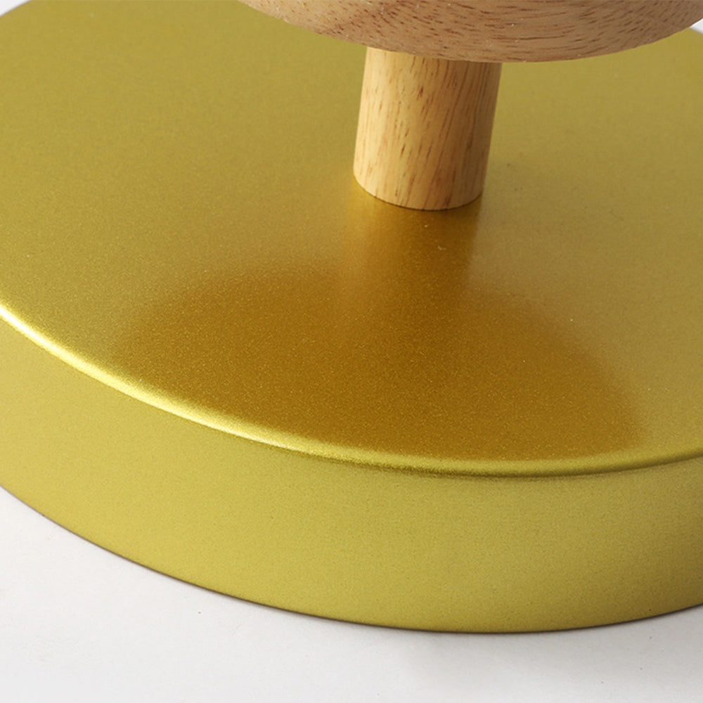 Plafonnier Scandinave Base en Bois Design Pastel Doux