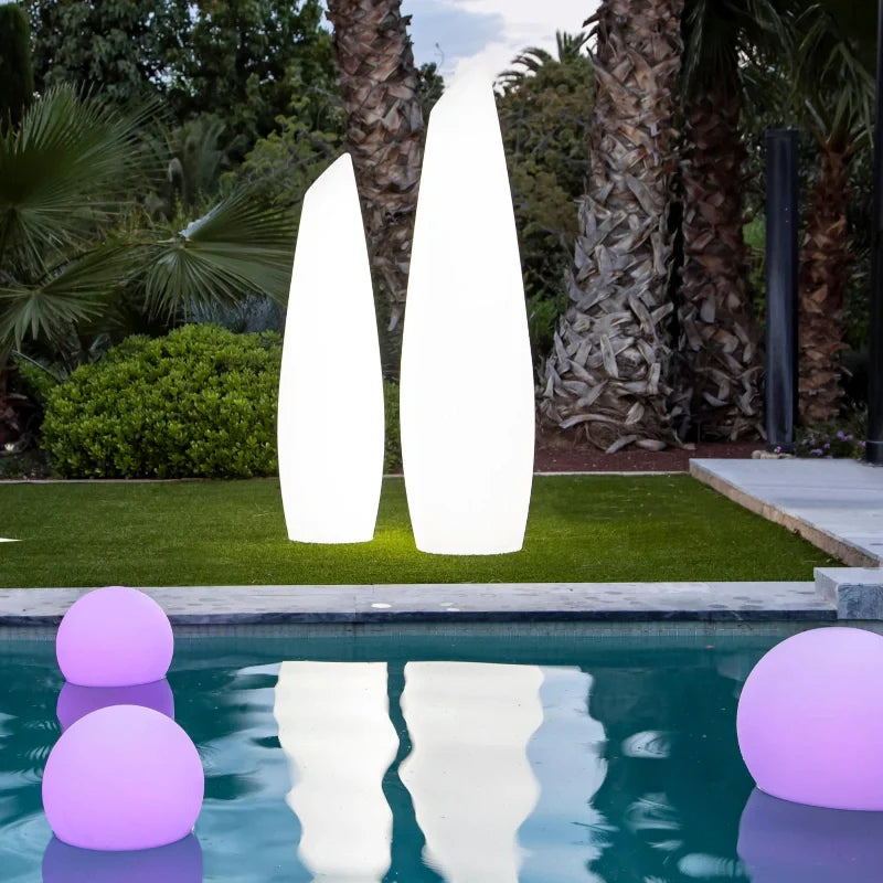 Lampe de jardin sphérique – Résistante aux intempéries, multicolore avec télécommande pour la décoration extérieure et intérieure