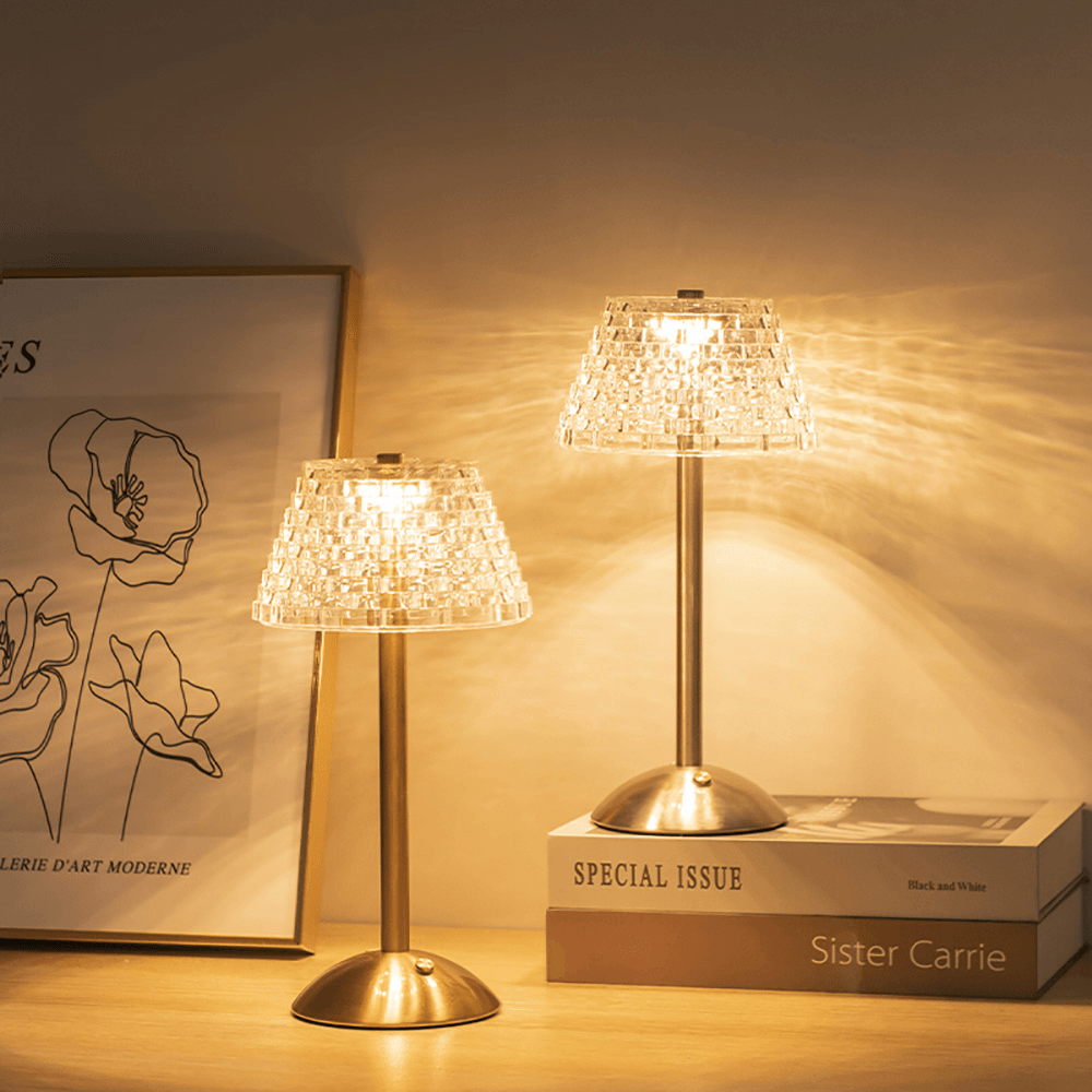 Lampe de table sans fil – Design vintage avec LED rechargeable et commande tactile pour salon ou chambre
