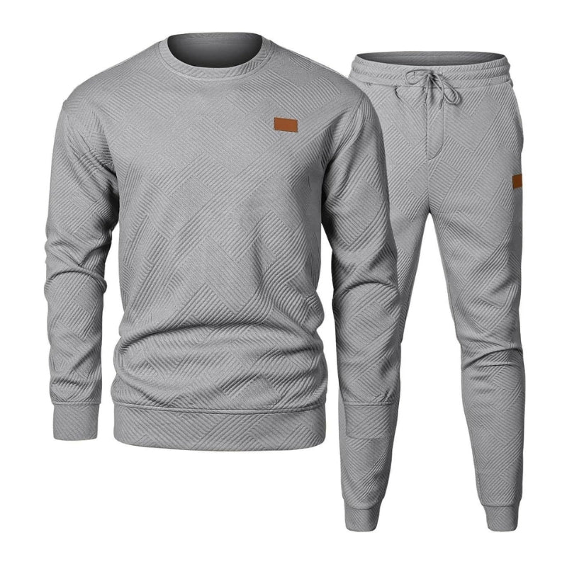 Ensemble Homme 2 Pièces Jacquard - Sweat et Pantalon Coordonnés
