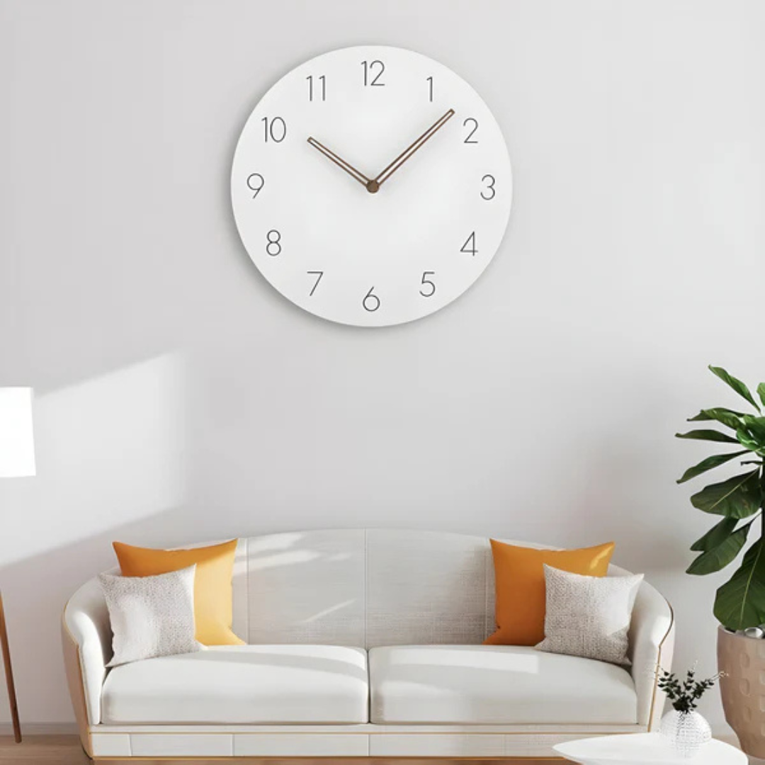 Wooden Wall Clock – Minimalist Natural Design for the Living Room or Bedroom
