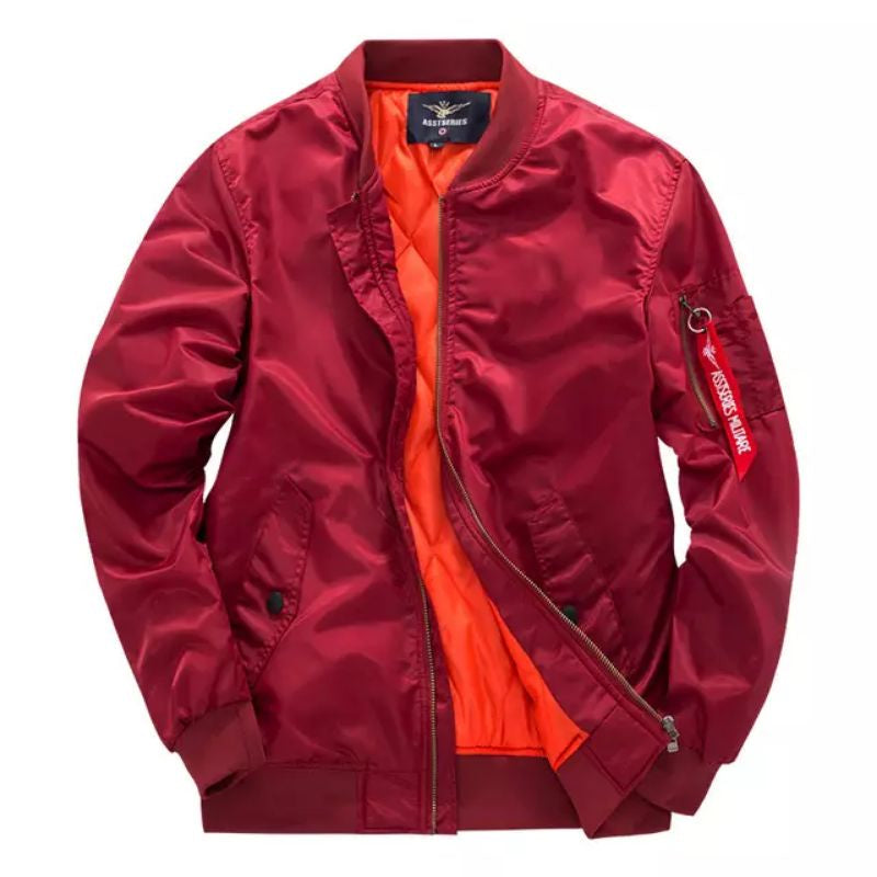Blouson Bomber Homme Matelassé Doublé Zippé à Poches