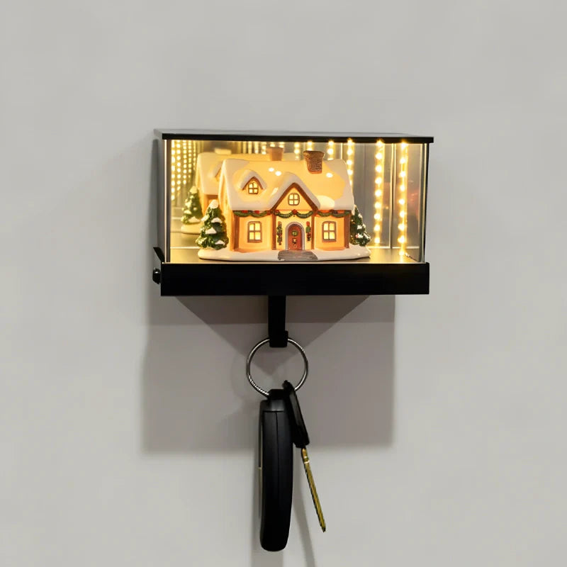 Light-up keychain – Modern, infinite mirror effect with motion sensor for entryways or hallways