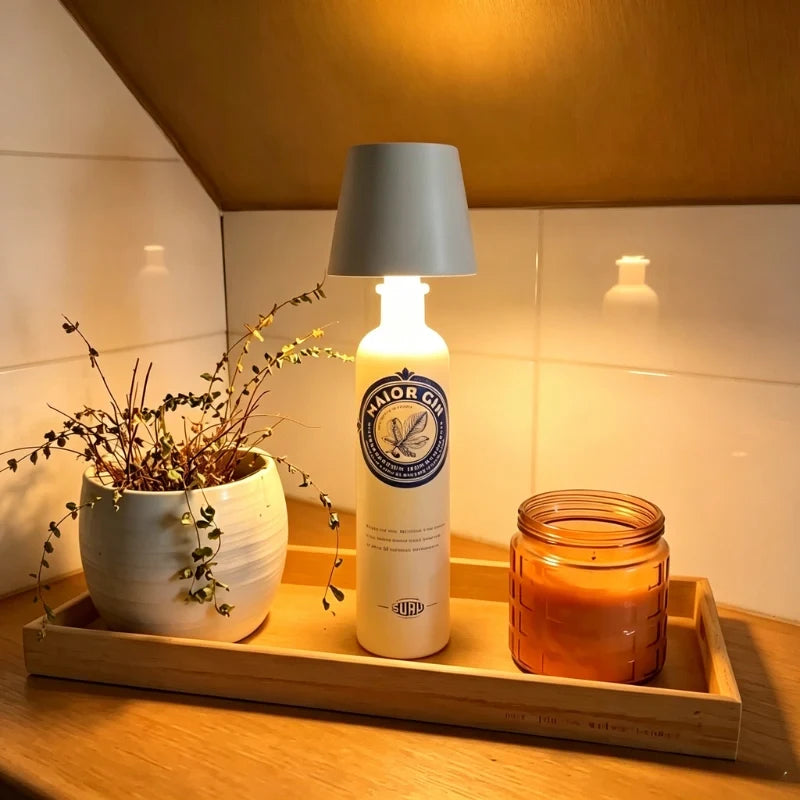Lampe Sans Fil Rechargeable pour Bouteille - Éclairage LED 3 Tons