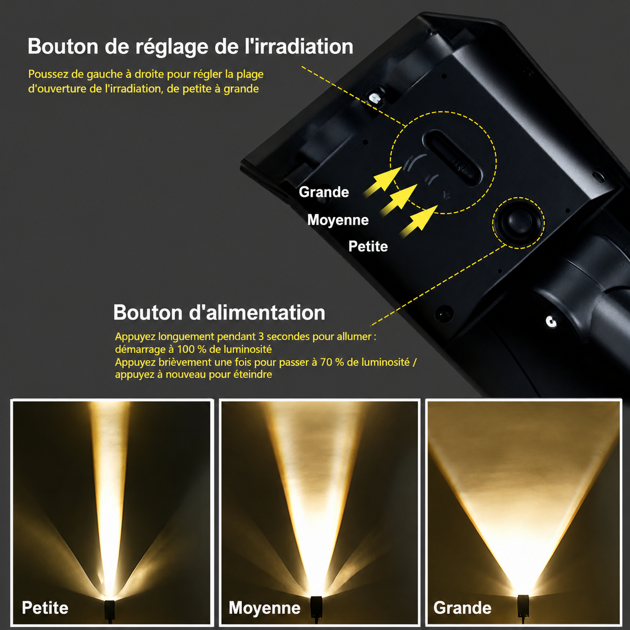 Solar Spotlight – Black, Waterproof, and Adjustable Zoom for the Garden or Patio