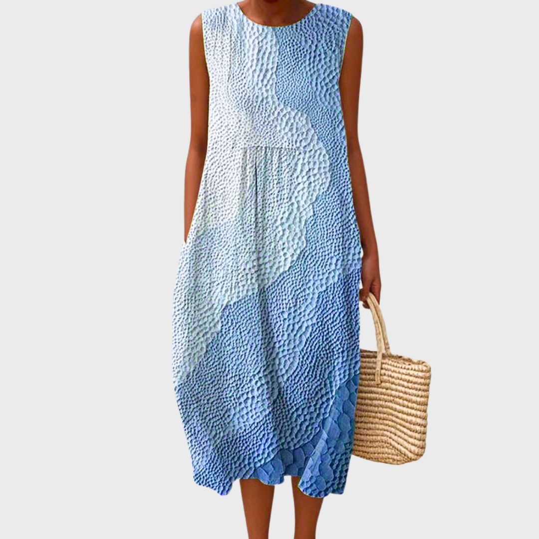 Robe Femme Confortable Coupe Genou, Coupe Fluide