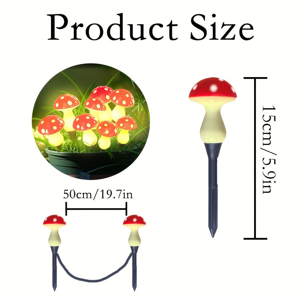 Lampe de Jardin Solaire – Résistante aux Intempéries, Design Champignon pour Espaces Extérieurs Magiques