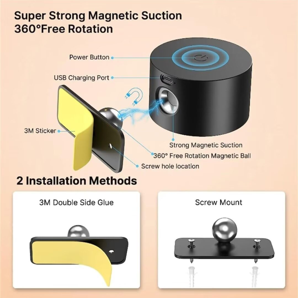 Rechargeable wall sconce – Cylindrical design, cordless with remote control, for the bedroom or living room