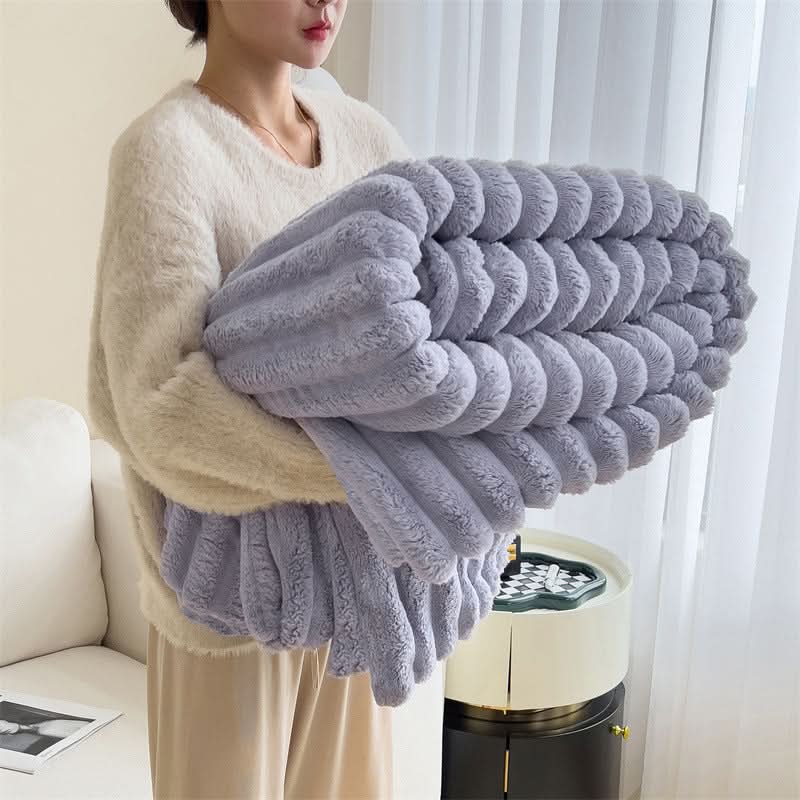 Plaid Peluche Moelleux Uni pour Canapé et Lit