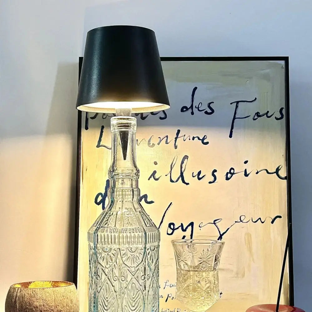 Lampe en Verre – Rechargeable par USB, Luminosité et Couleur Réglables pour une Décoration d'Intérieur Créative