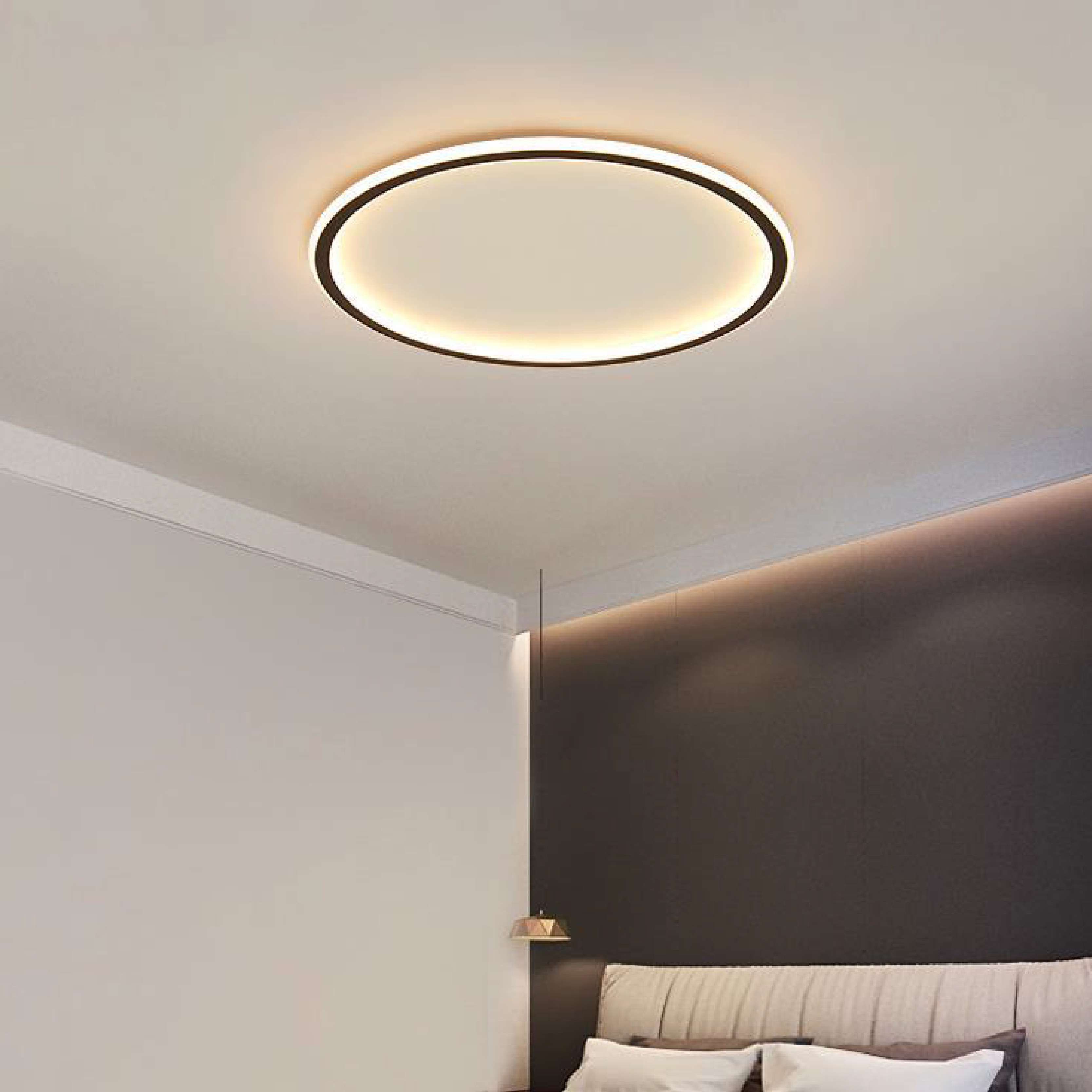 Plafonnier Rond Scandinave LED - Suspension Minimaliste