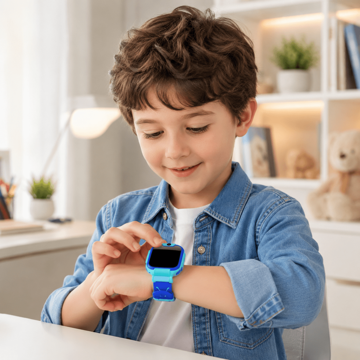 Smartwatch for Kids – Durable Plastic, GPS, and SOS Button for Safety and Communication at School and During Leisure Time